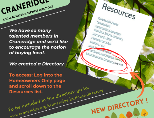 NEW Craneridge Local Business / Services Directory available!