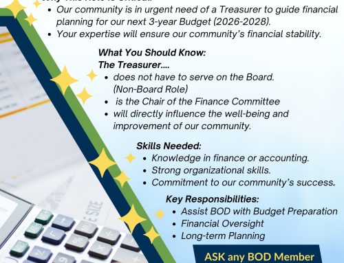 Urgent — Treasurer Needed for Craneridge!