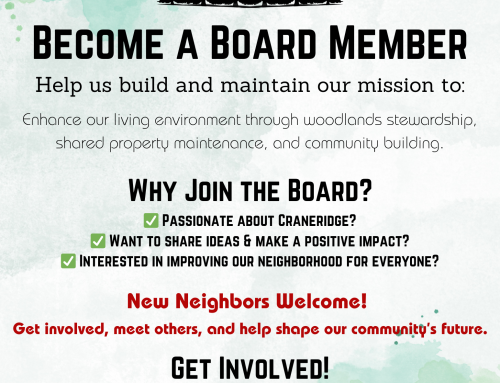 Join the Craneridge HOA Board – Make a Difference in the Community!