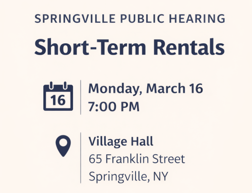 Public Hearing on Short-Term Rentals Scheduled for March 16 in Springville