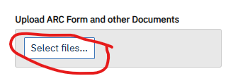 Upload documents section